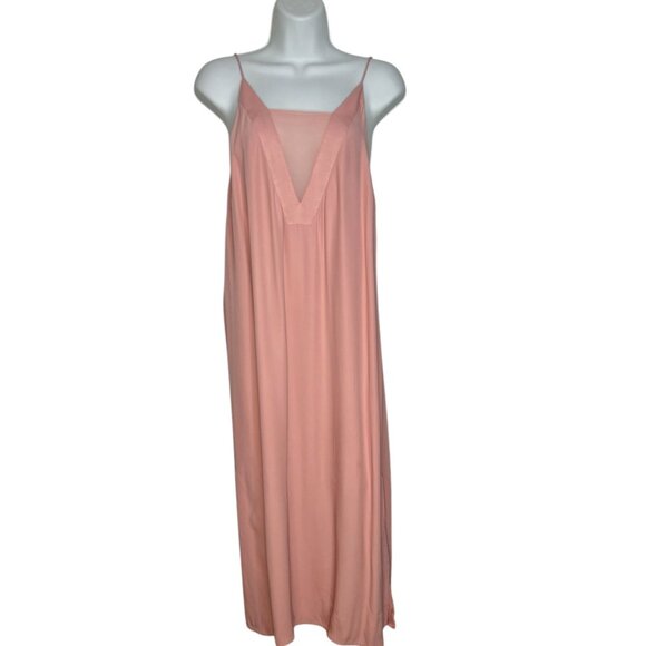 C/MEO Collective X Revolve Vivid Slip Dress Rosewood Pink Satin Midi Medium - Picture 4 of 11